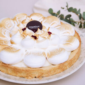 Pie de limón con frambuesa