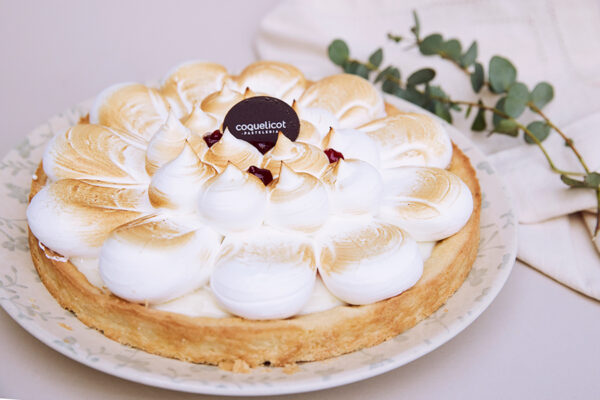 Pie de limón con frambuesa