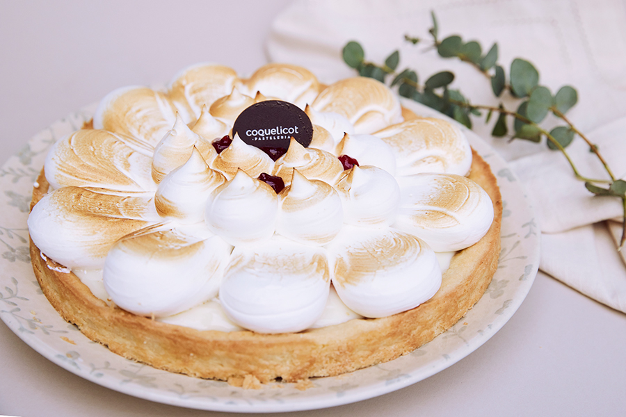 Pie de limón con frambuesa