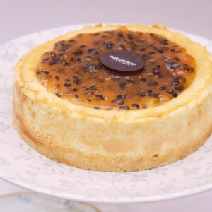 Cheesecake horneado de maracuyá
