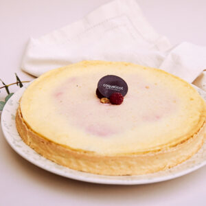 Kuchen de manzana con frambuesa