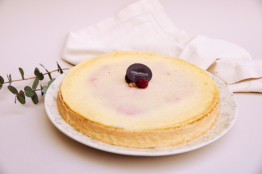 Kuchen de manzana con frambuesa