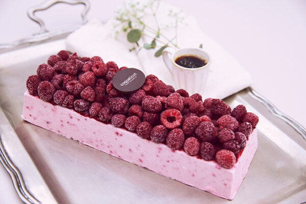 Mousse de yogurt con frambuesa