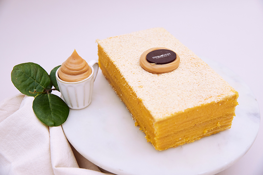 Torta panqueque naranja manjar