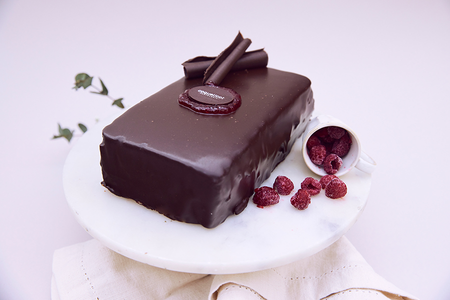 Torta panqueque chocolate frambuesa