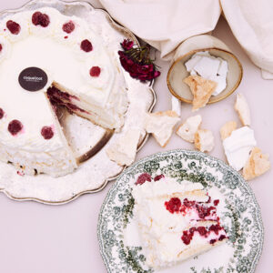Torta de merengue frambuesa