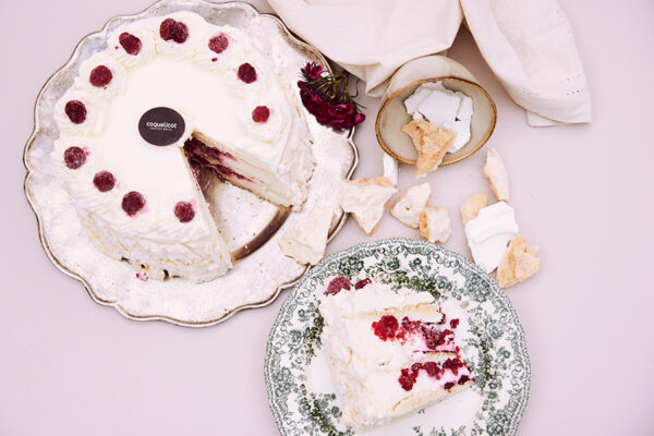 Torta de merengue frambuesa